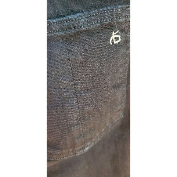 Rag & Bone Women's High Rise Ankle Skinny Black Denim Jeans 28 Stretch Raw Hem - Picture 6 of 8